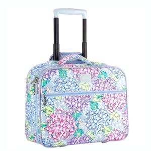 Vera Bradley Rolling Work Bag Happy Hydrangea NWT